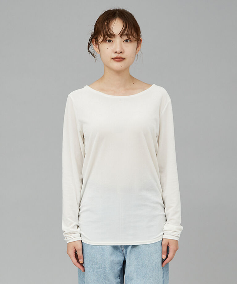 qualite「サイドシャーリングベロアロンT」|Tシャツ・カットソー|