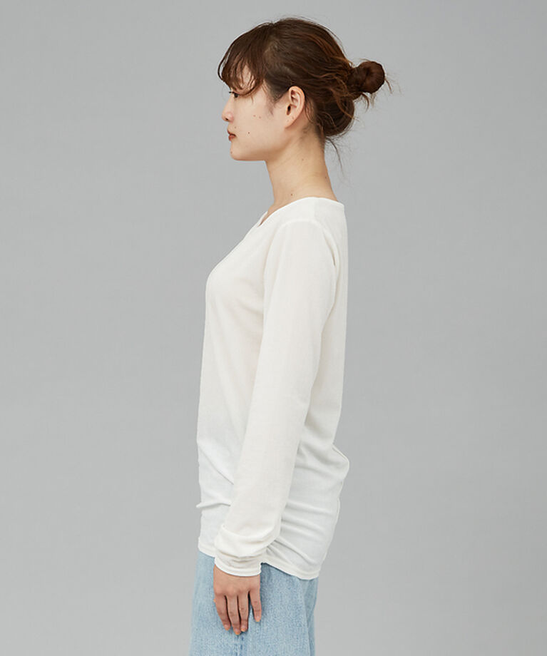 qualite「サイドシャーリングベロアロンT」|Tシャツ・カットソー|