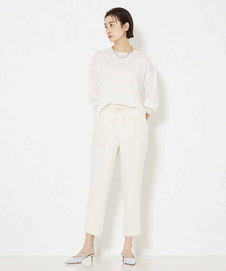 qualite「トルコサテンドロストパンツ」|スラックス|