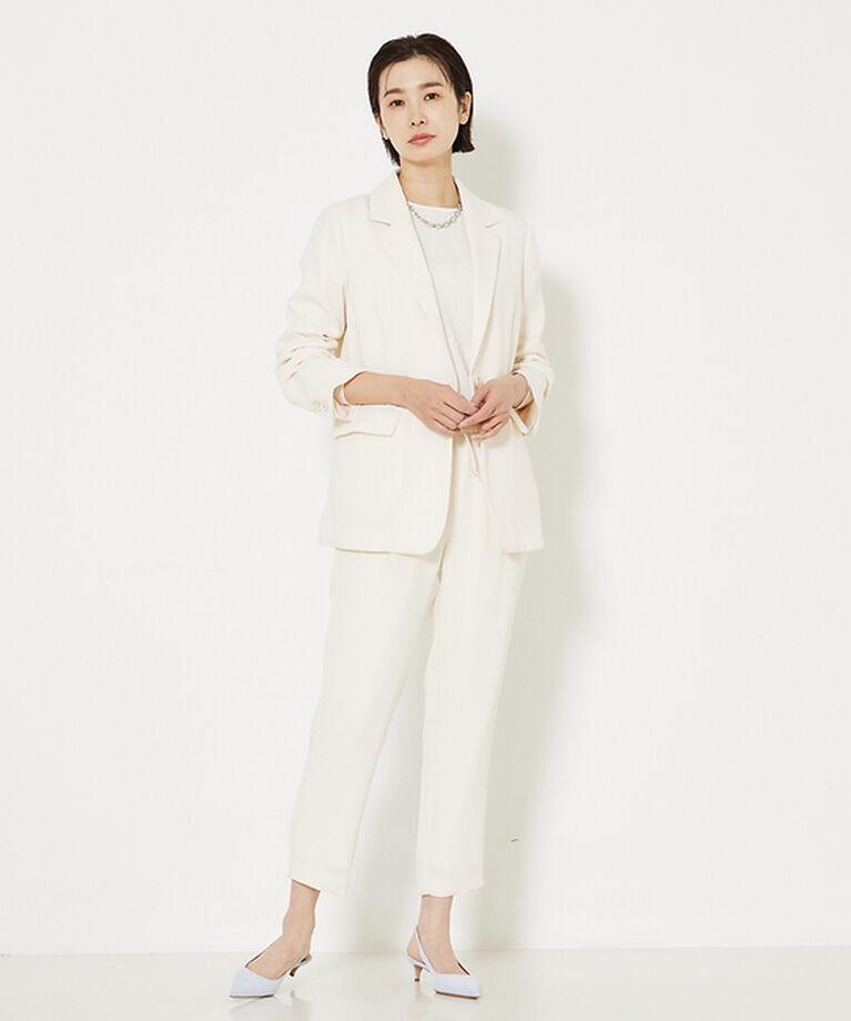 qualite「トルコサテンドロストパンツ」|スラックス|