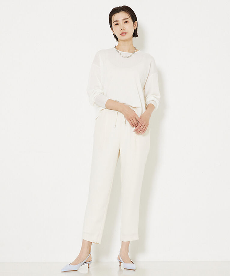qualite「トルコサテンドロストパンツ」|スラックス|