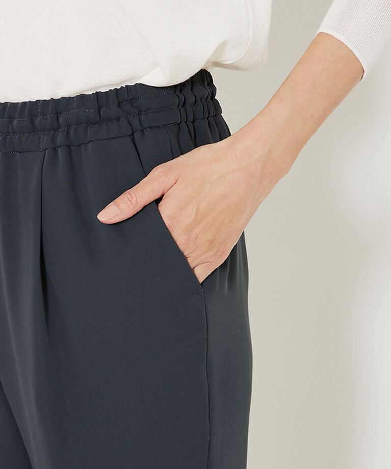 qualite「トルコサテンドロストパンツ」|スラックス|
