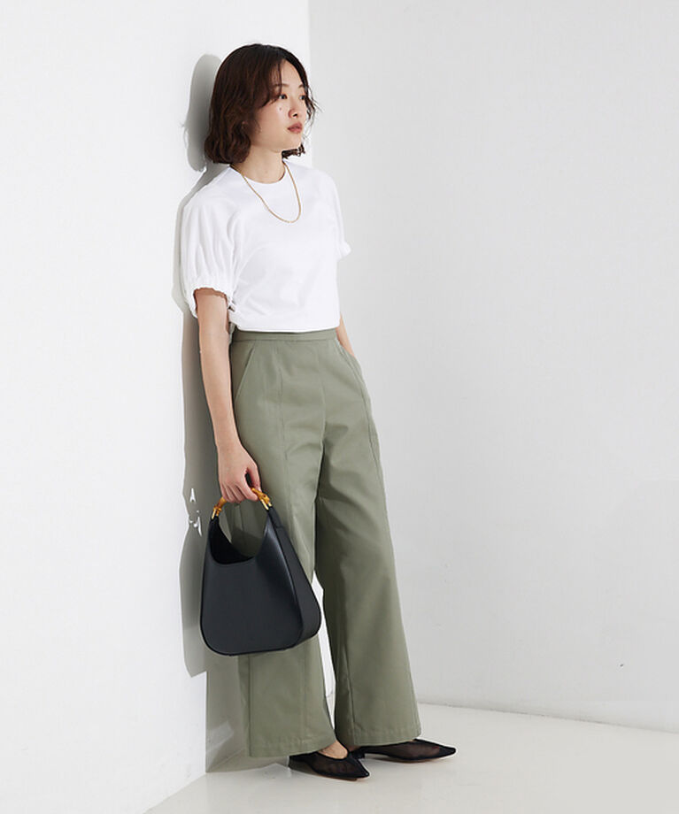 qualite「袖ギャザーカットTOP」|Tシャツ・カットソー|