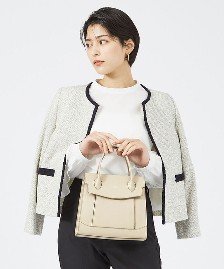 LOWELL things「【TVドラマ使用商品】Cuddly/レザー2WAYオープントートmini 24S」|ショルダー・メッセンジャー|アイボリー