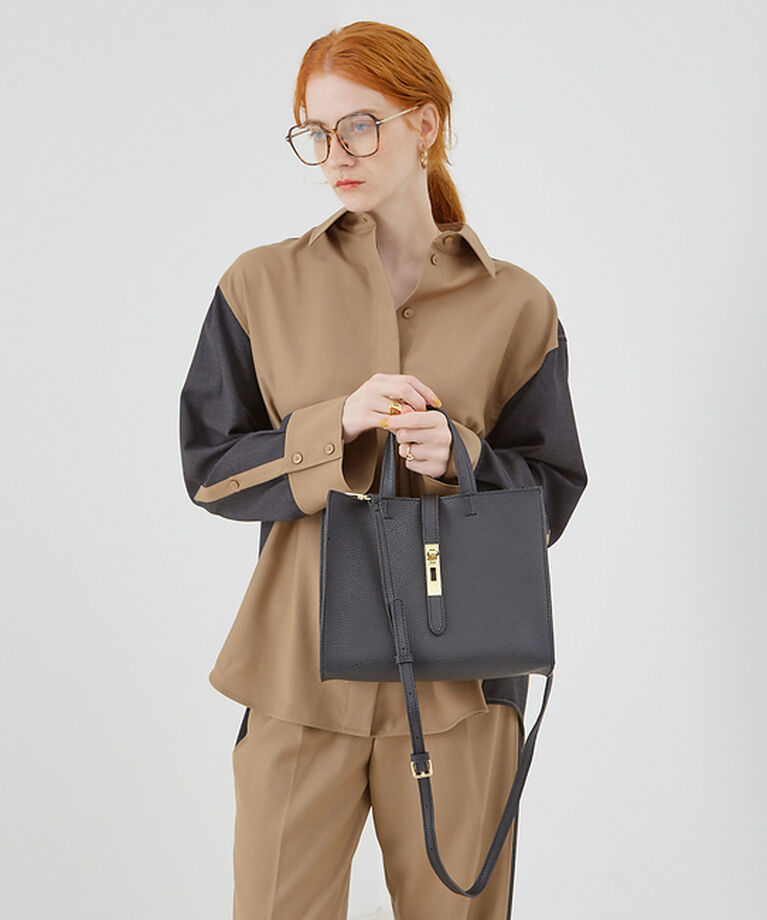 LOWELL things「●SOEUR/金具付きトートバッグ」|トートバッグ|ブラック