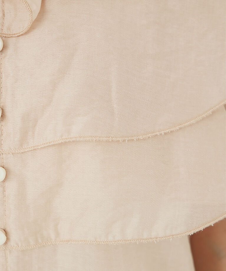 SELFIST「ラッフルフリルパールボタンブラウス【予約】」|シャツ・ブラウス|