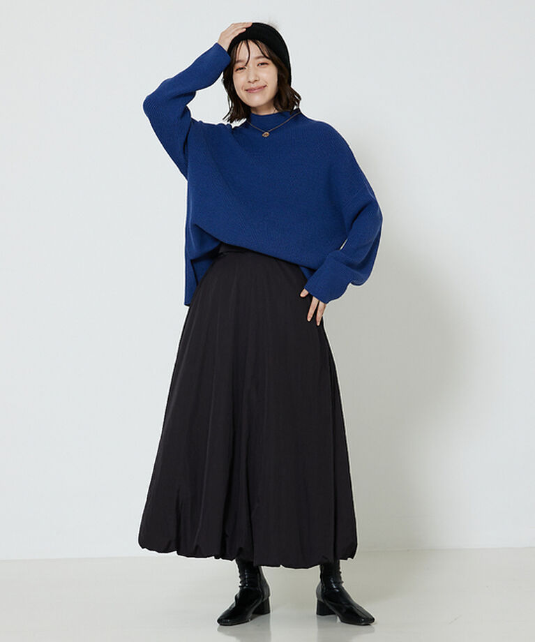 abahouse mavie「片畦モックネックニット」|ニット・セーター|