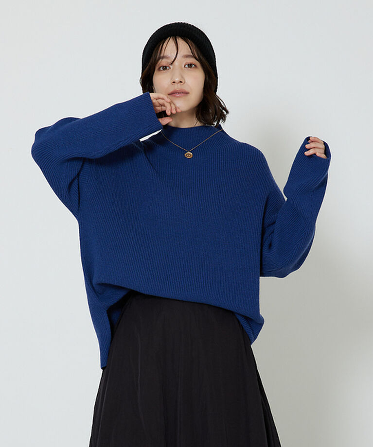 abahouse mavie「片畦モックネックニット」|ニット・セーター|