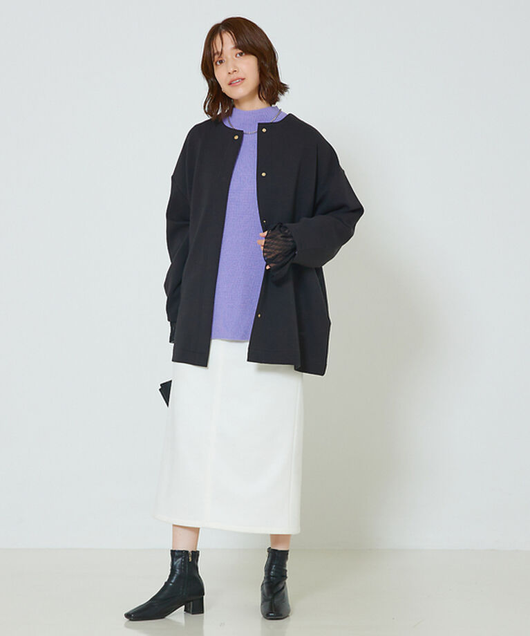 abahouse mavie「片畦モックネックニット」|ニット・セーター|