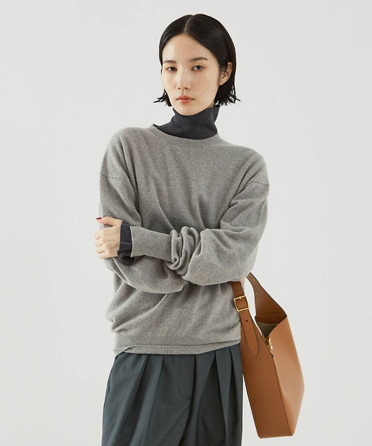 The Store by C' 「【COCUCA】ウールクルーニットプルオーバー」|ニット・セーター|グレー
