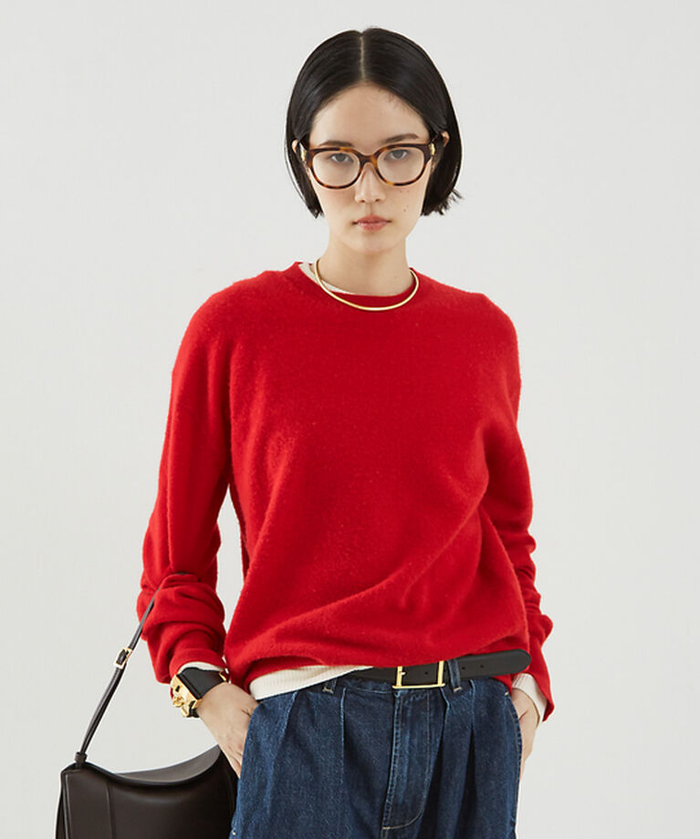 The Store by C' 「【COCUCA】ウールクルーニットプルオーバー」|ニット・セーター|レッド