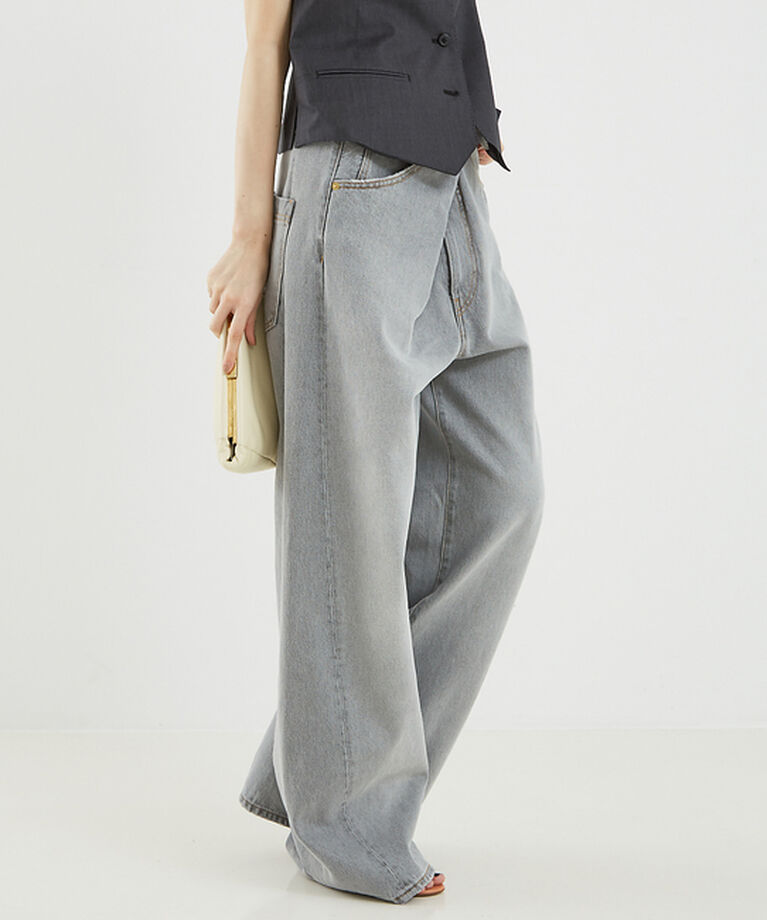 The Store by C' 「【DARKPARK】INES FOLD OVER DENIM ASIAN FIT」|デニム|グレー