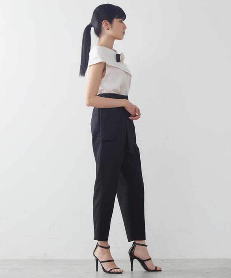 TIARA「麻調ハイウエストテーパードパンツ」|その他|