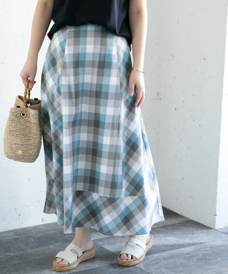 URBAN RESEARCH ROSSO「ROSSO カラーブロックマキシスカート∴」|スカート|