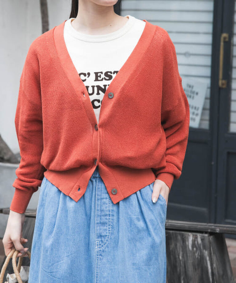 URBAN RESEARCH DOORS「DOORS FORK&SPOON　ペーパーニットカーディガン」|カーディガン|TERRACOTTA