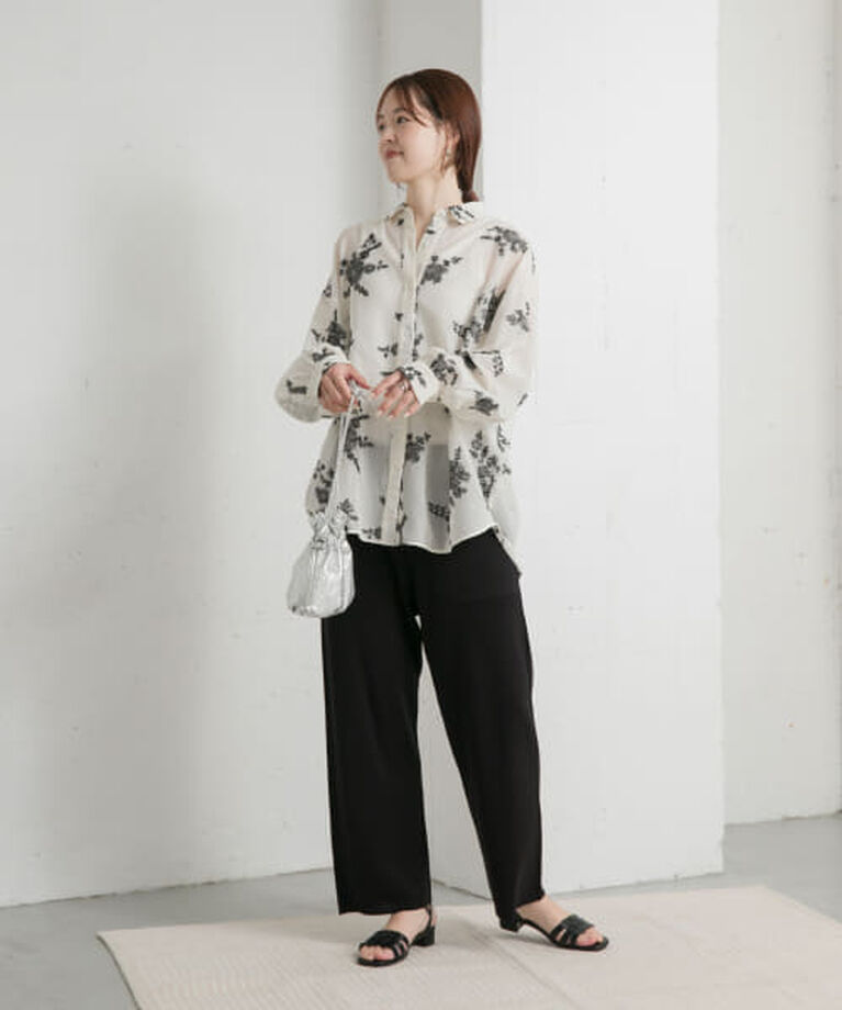 URBAN RESEARCH DOORS「DOORS メッシュエンブロイダリーシャツ」|シャツ・ブラウス|