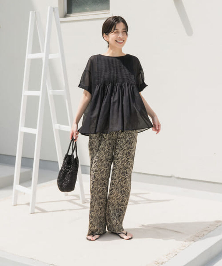 URBAN RESEARCH DOORS「DOORS 『UR TECH』ボイルピンタックブラウス」|シャツ・ブラウス|