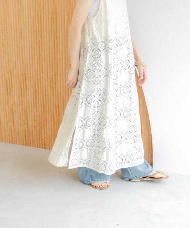 URBAN RESEARCH DOORS「【予約】DOORS サークルレース2WAYワンピース」|ワンピース|