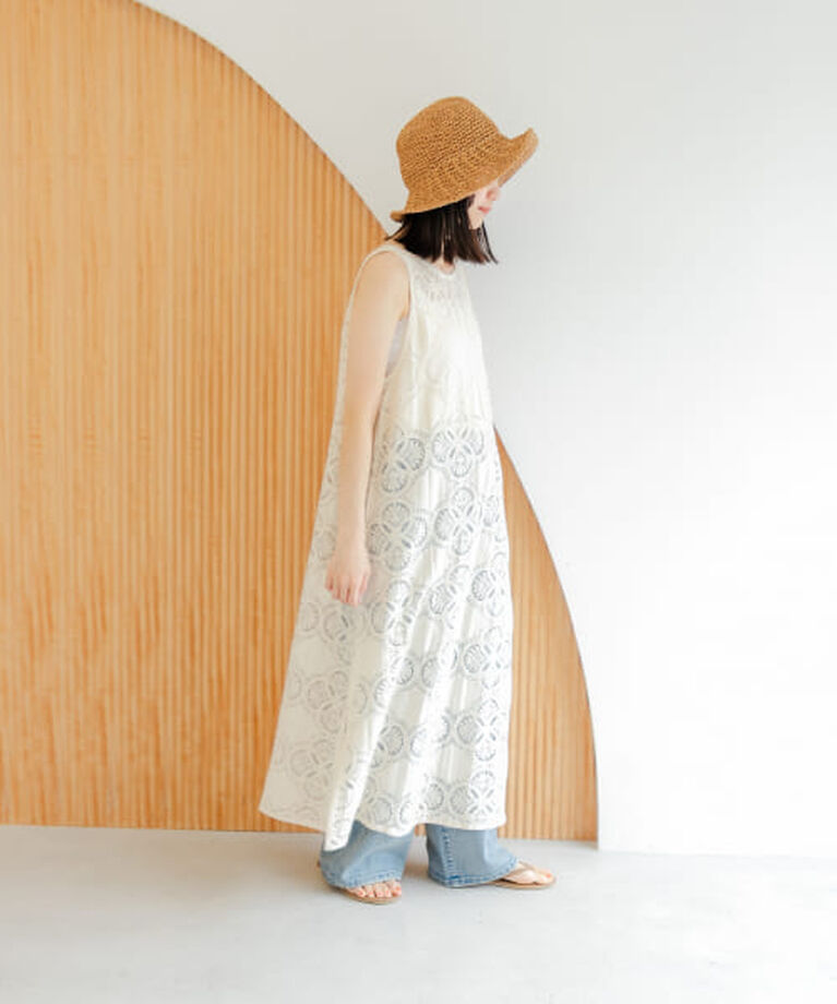 URBAN RESEARCH DOORS「【予約】DOORS サークルレース2WAYワンピース」|ワンピース|