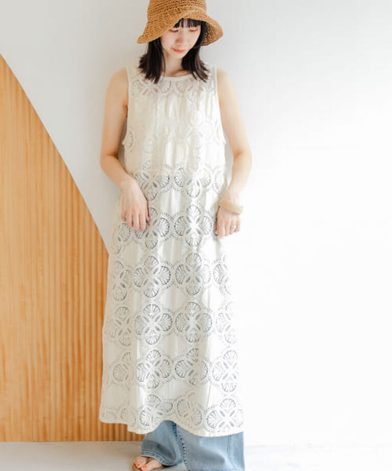 URBAN RESEARCH DOORS「【予約】DOORS サークルレース2WAYワンピース」|ワンピース|