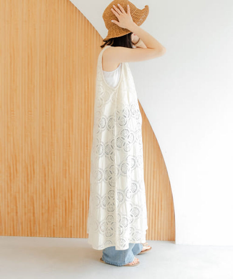 URBAN RESEARCH DOORS「【予約】DOORS サークルレース2WAYワンピース」|ワンピース|