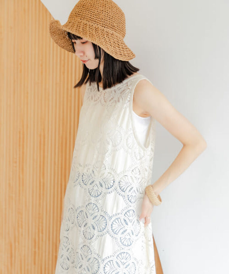 URBAN RESEARCH DOORS「【予約】DOORS サークルレース2WAYワンピース」|ワンピース|