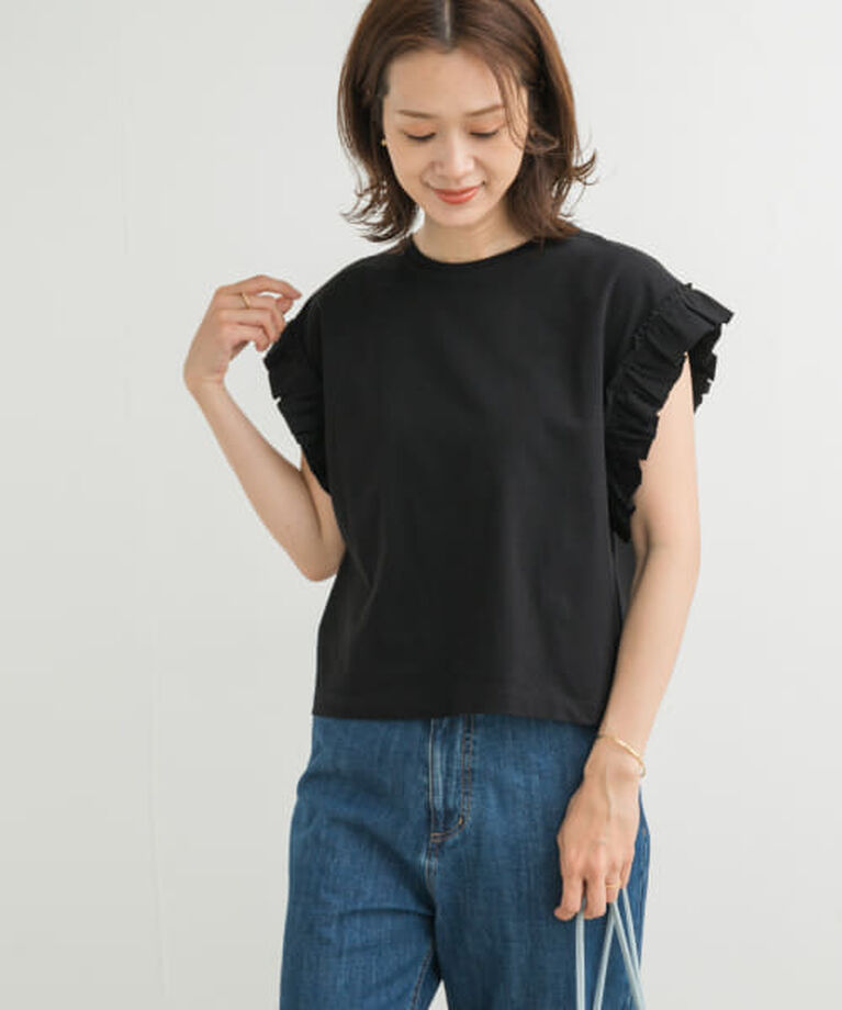 URBAN RESEARCH DOORS「DOORS フリルスリーブプルオーバー」|Tシャツ・カットソー|