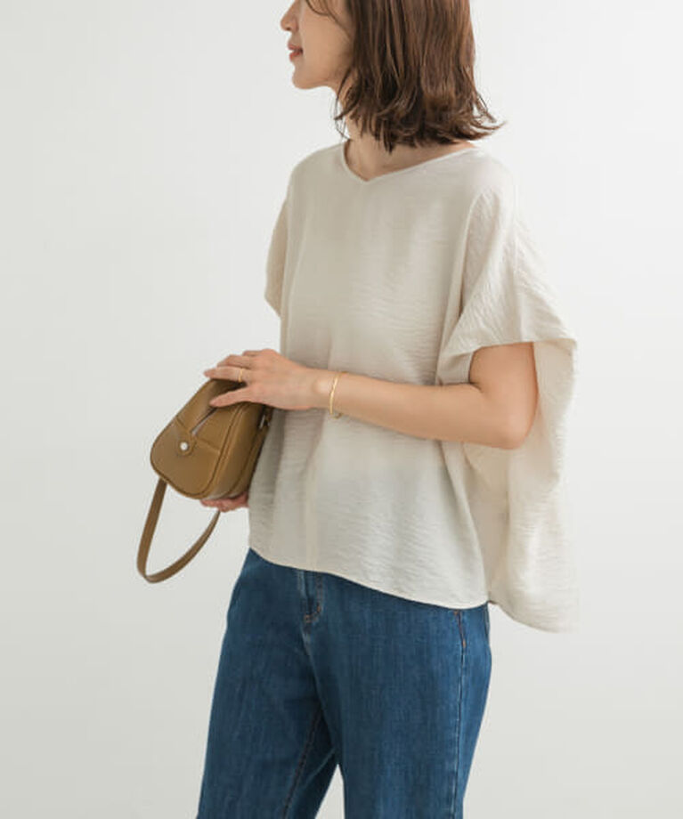 URBAN RESEARCH DOORS「DOORS バックタックコクーンブラウス」|シャツ・ブラウス|GREIGE