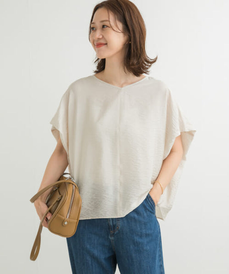 URBAN RESEARCH DOORS「DOORS バックタックコクーンブラウス」|シャツ・ブラウス|