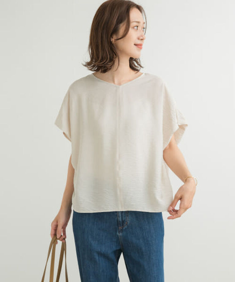 URBAN RESEARCH DOORS「DOORS バックタックコクーンブラウス」|シャツ・ブラウス|
