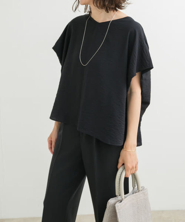 URBAN RESEARCH DOORS「DOORS バックタックコクーンブラウス」|シャツ・ブラウス|