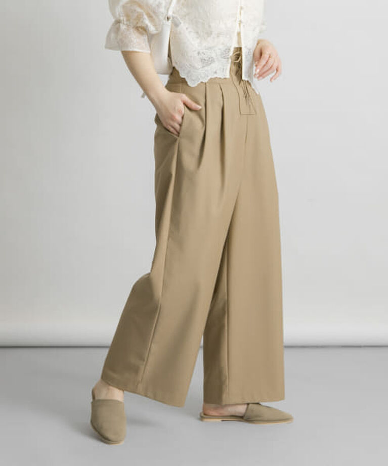  「KBF 『2サイズ展開』レースアップパンツ」|その他|BEIGE