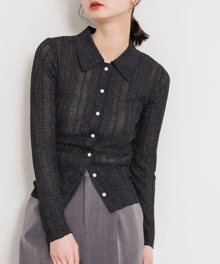 SENSE OF PLACE by URBAN RESEARCH「SENSE OF PLACE ランダムリブニットカーディガン」|カーディガン|BLACK