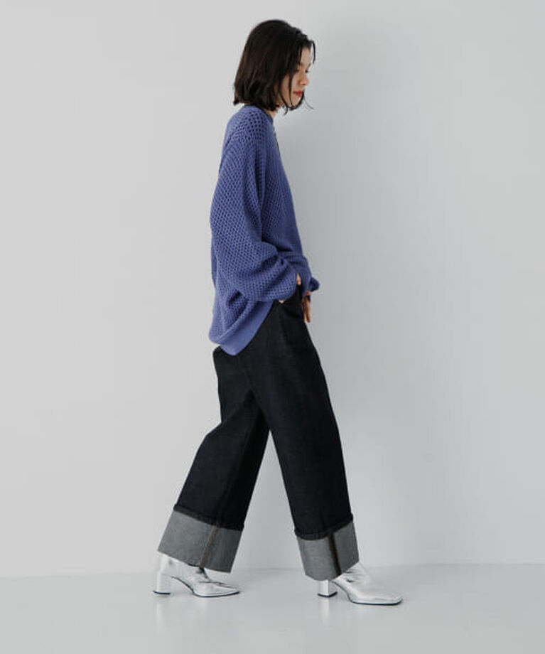 SENSE OF PLACE by URBAN RESEARCH「SENSE OF PLACE 『洗濯可』シアーメッシュクルーネックニット」|ニット・セーター|
