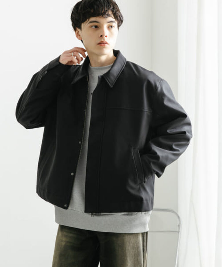 SENSE OF PLACE by URBAN RESEARCH「SENSE OF PLACE FLジップブルゾン」|ブルゾン・スタジャン|BLACK
