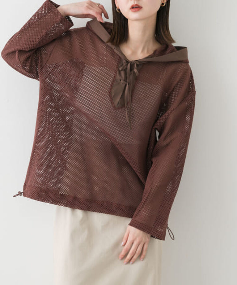 SENSE OF PLACE by URBAN RESEARCH「SENSE OF PLACE フーデットメッシュトップ」|その他|BROWN