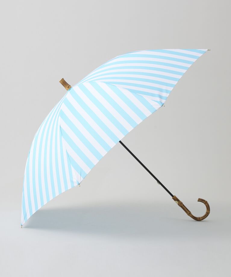 Traditional Weatherwear「【軽量】UMBRELLA BAMBOO LITE」|傘|ﾌﾞﾙｰ×ｵﾌﾎﾜｲﾄ