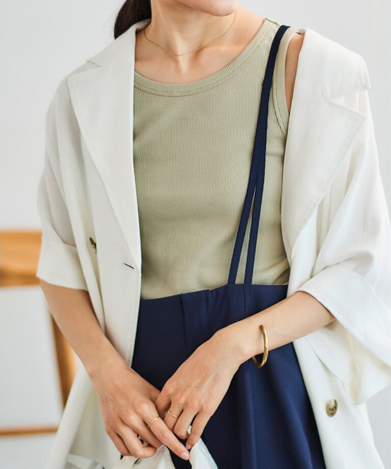le.coeur blanc「《WEB限定アイテム》Basicテレコタンクトップ」|タンクトップ|
