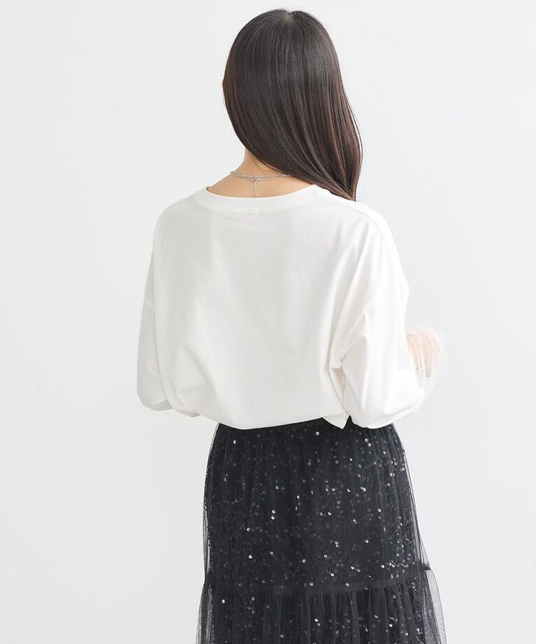 earth music&ecology「箔プリントグラフィックロンTee」|Tシャツ・カットソー|