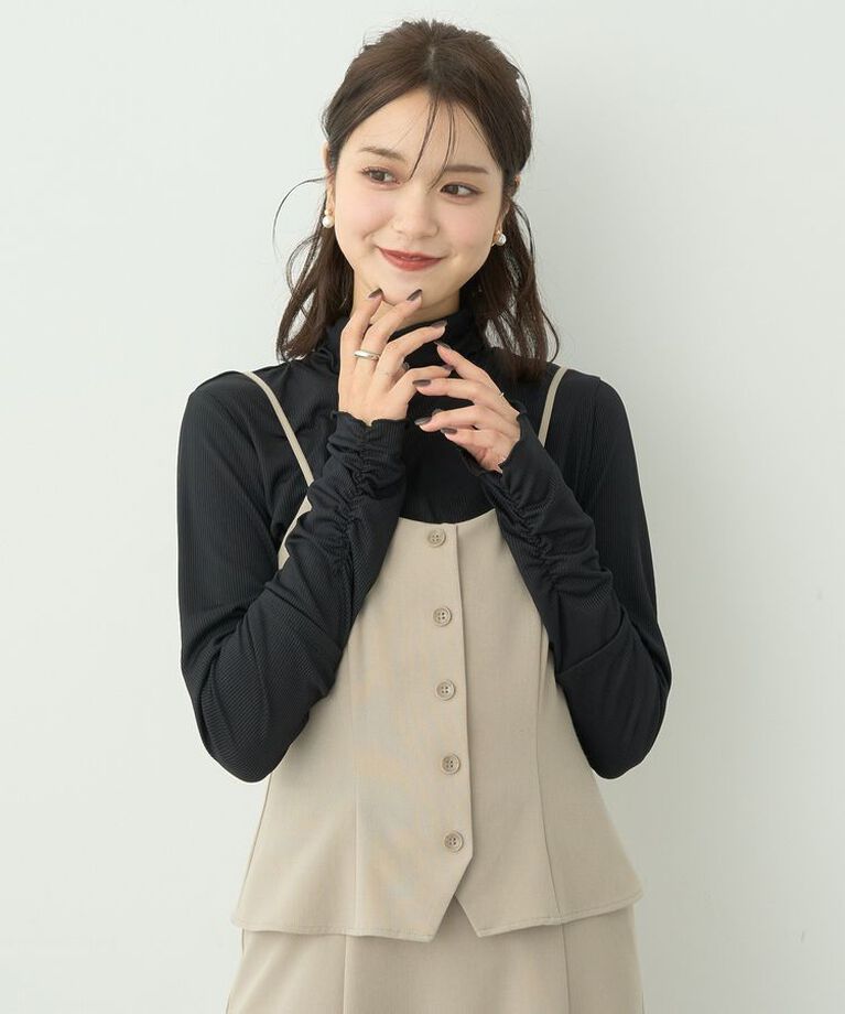 earth music&ecology「ペプラムジレジャンドレ」|ジャンパースカート|