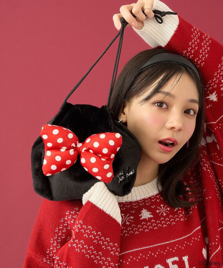 earth music&ecology「Disney/リボン付き巾着」|ポーチ|