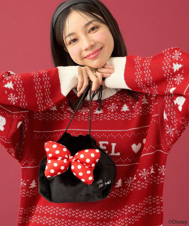 earth music&ecology「Disney/リボン付き巾着」|ポーチ|