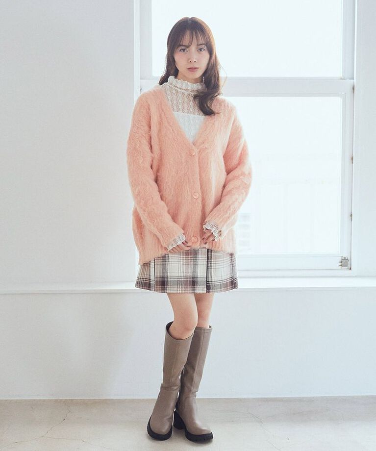 earth music&ecology「コットンツイルチェックミニスカート」|スカート|