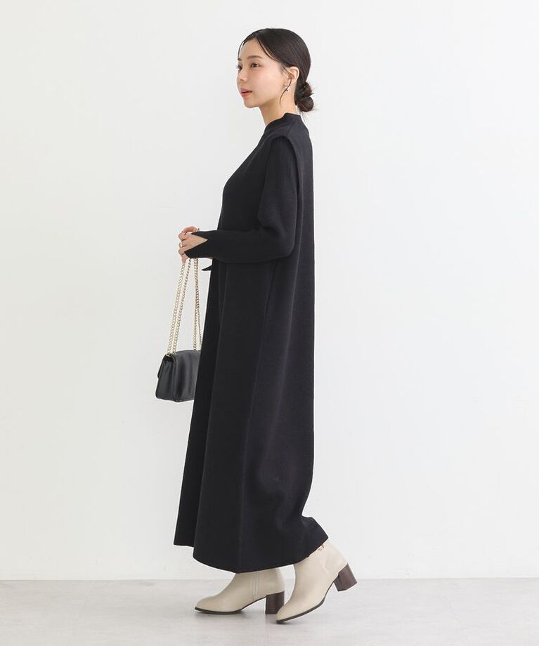 earth music&ecology「Set2点ハイネックプルオーバー+ニットワンピース」|ワンピース|