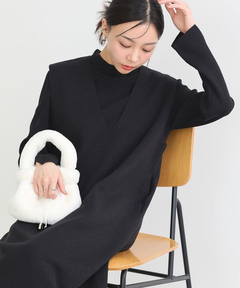 earth music&ecology「Set2点ハイネックプルオーバー+ニットワンピース」|ワンピース|