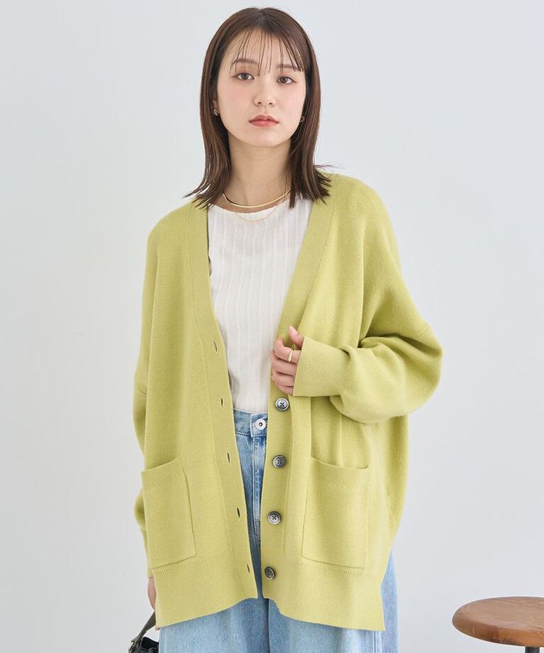 earth music&ecology「やわらかタッチカーディガン」|カーディガン|Yellow