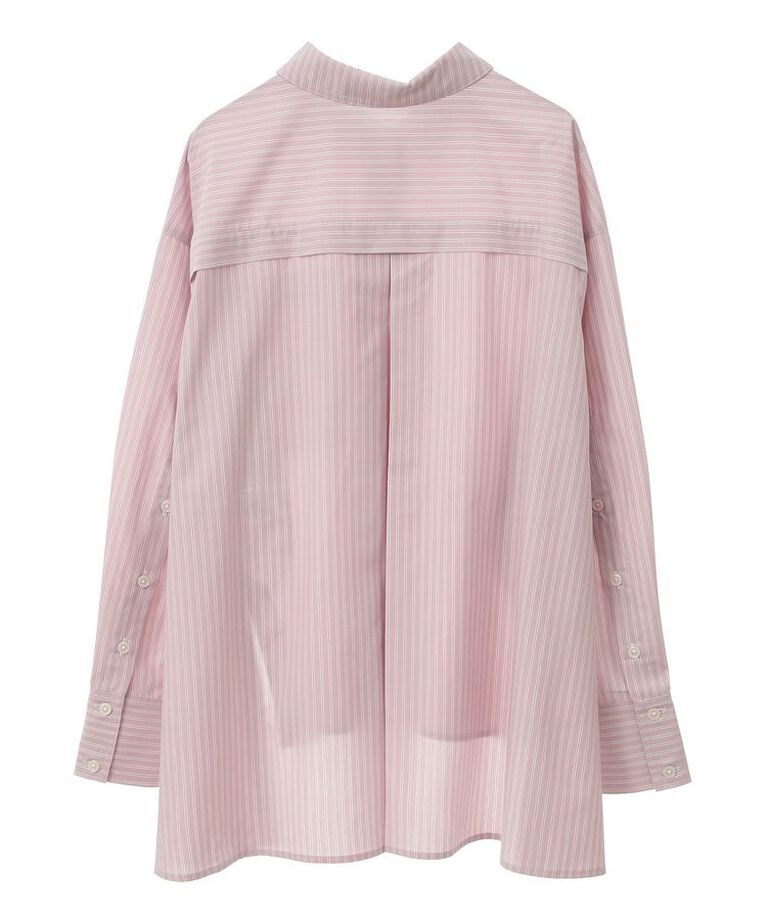 earth music&ecology「サイドスリットストライプオーバーシャツ　25SS 接触冷感 UVカット 春 夏」|シャツ・ブラウス|