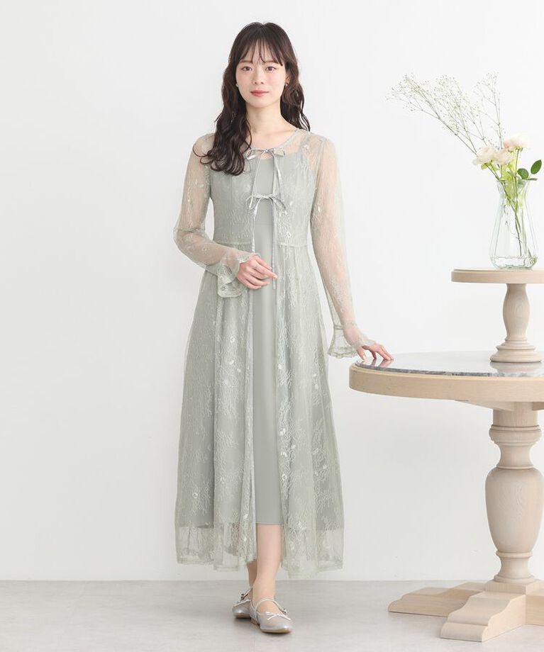 earth music&ecology「SET2点レースワンピース＋キャミワンピース」|ワンピース|