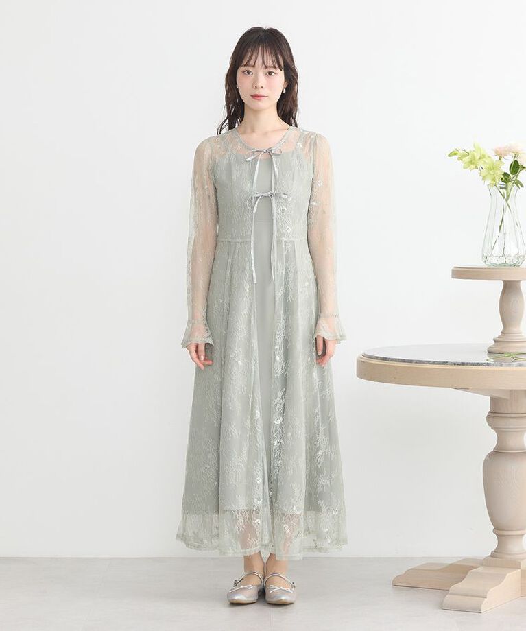 earth music&ecology「SET2点レースワンピース＋キャミワンピース」|ワンピース|