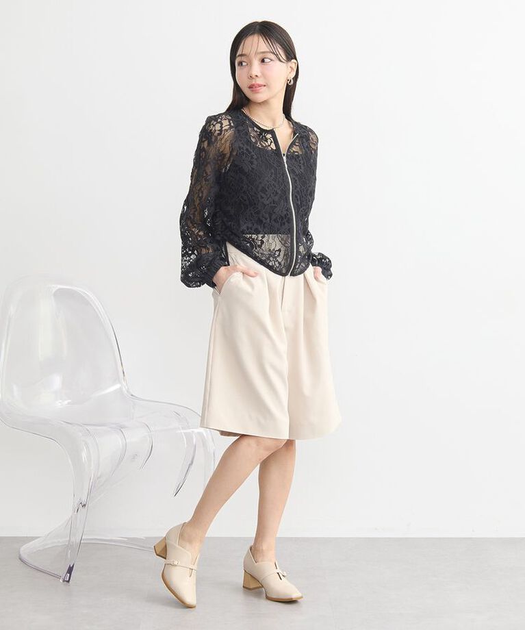 earth music&ecology「レースZIPシャツ」|シャツ・ブラウス|